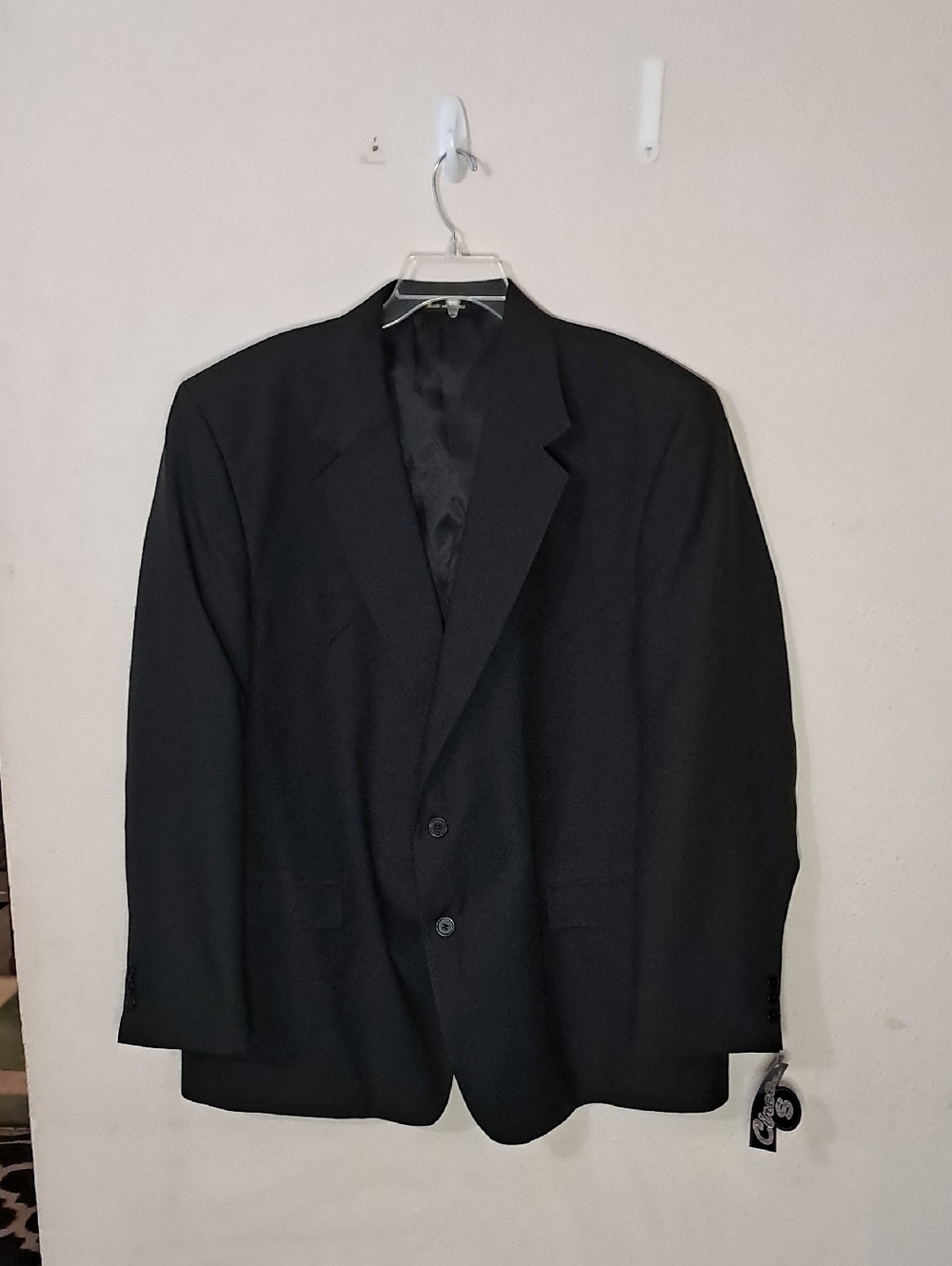 Circle S Men's Size 52R Lubbock Black Two-Button Suit Blazer - Classic